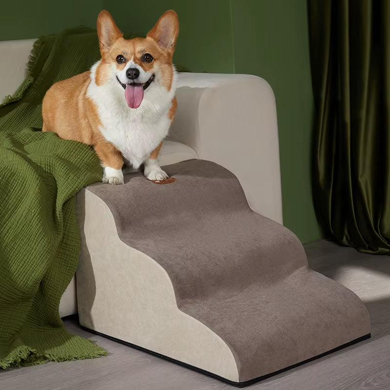 Dog Stairs Pet 2 Steps Stairs for Small Dog Old Dog Ramp Ladder Anti-Slip High Bed Removable Dog Climbing Stairs Ramp Stairs