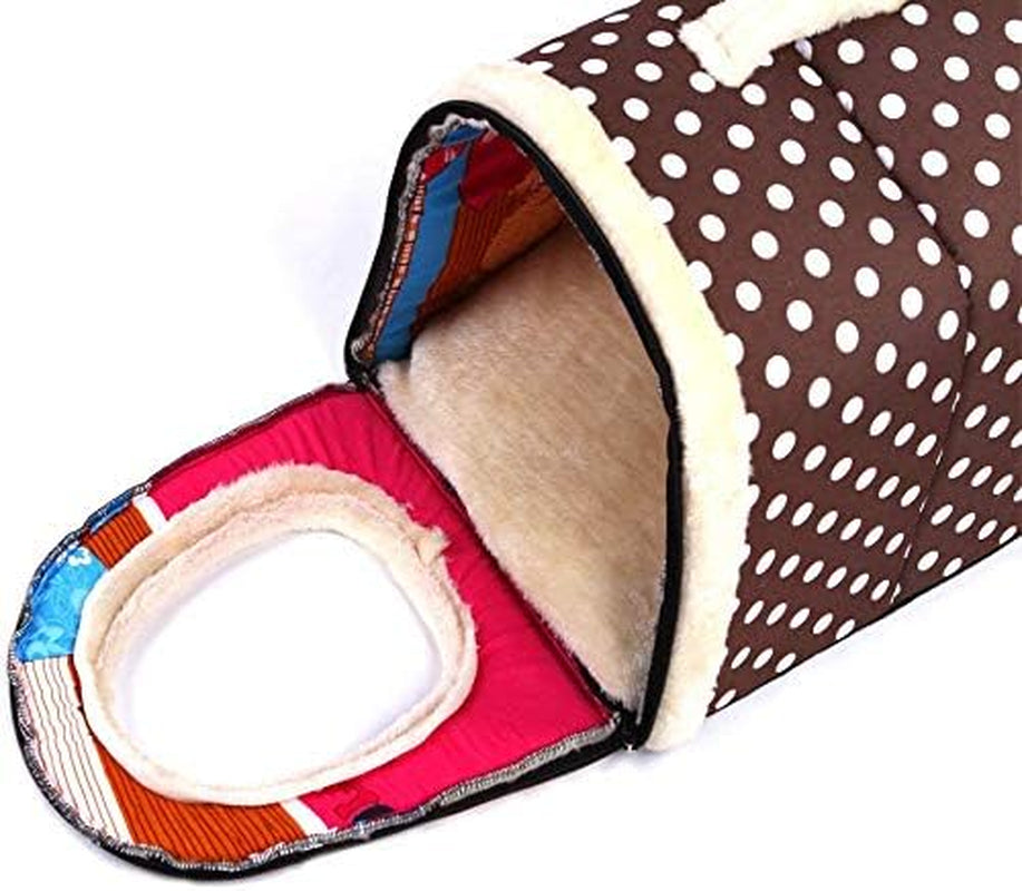 Pet Supplies Portable Indoor Pet House Dog Tent,Small Brown Polka Dots Dog House,Cat Houses for Outdoor Cats (Brown Dot,Medium)