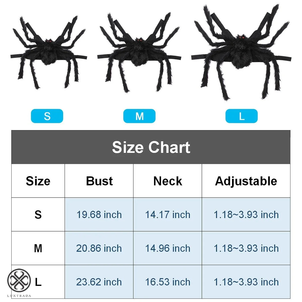 Halloween Dogs Cats Costume Furry Giant Simulation Spider Pets Outfits Cosplay Dress up Costume Halloween Pets Accessories Decoration for Dogs Puppy Cats