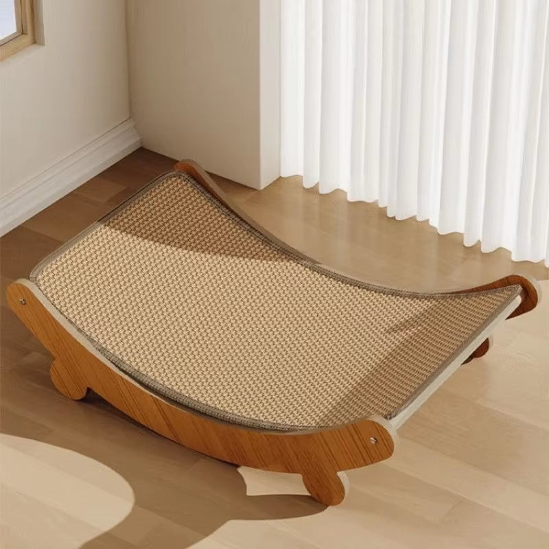 Wooden Cat Scratching Pads Multifuction Cats Sleeping Bed Detachable Wear-Resistant Cat Scratch Board Kitten Grinding Cats Toys