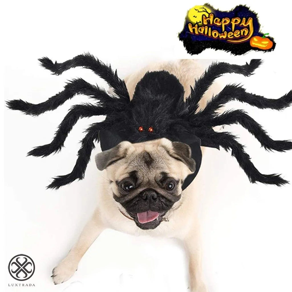 Halloween Dogs Cats Costume Furry Giant Simulation Spider Pets Outfits Cosplay Dress up Costume Halloween Pets Accessories Decoration for Dogs Puppy Cats