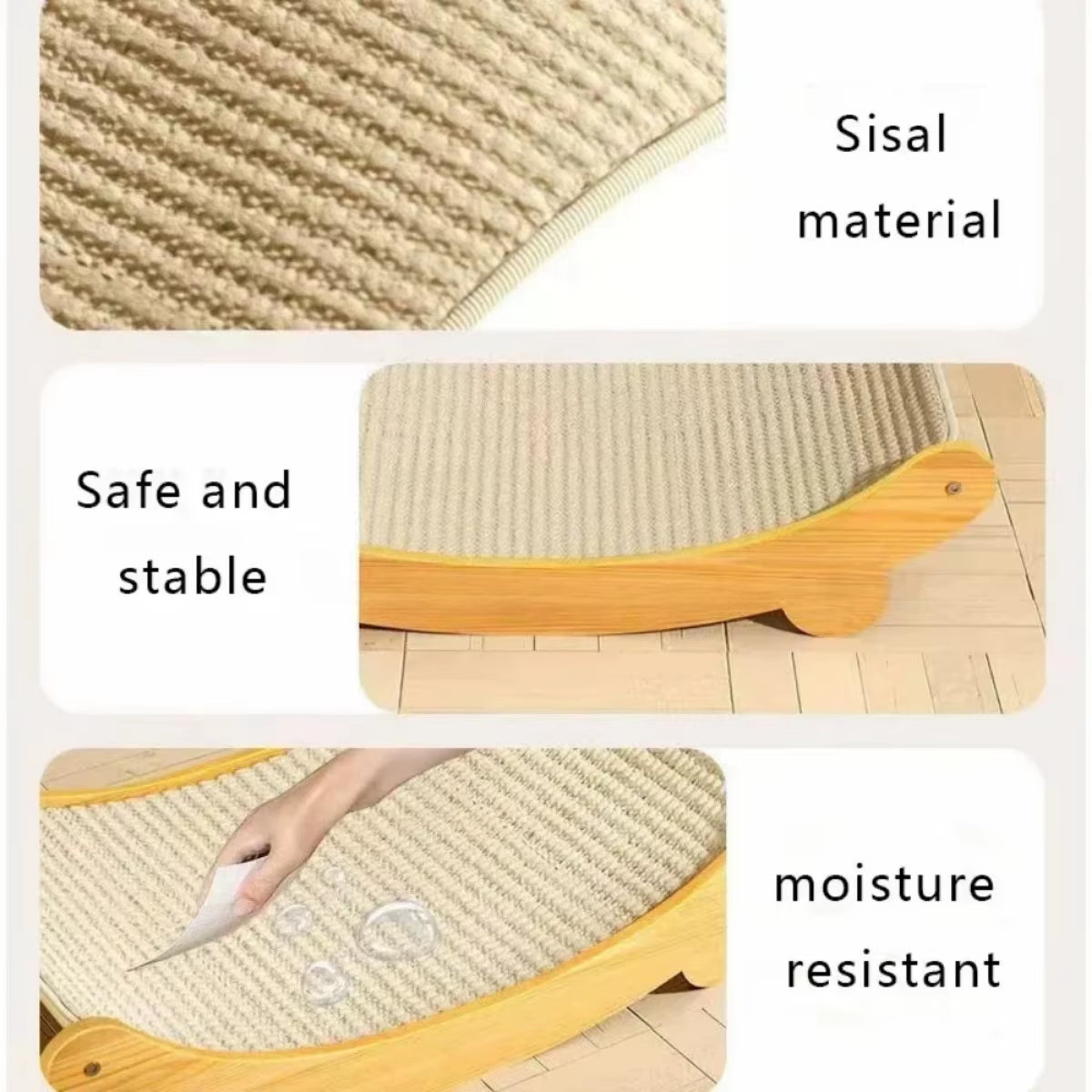 Cat Scratching Pads Multifuction Wooden Cats Sleeping Bed Detachable Wear-Resistant Cat Scratch Board Kitten Grinding Cats Toys