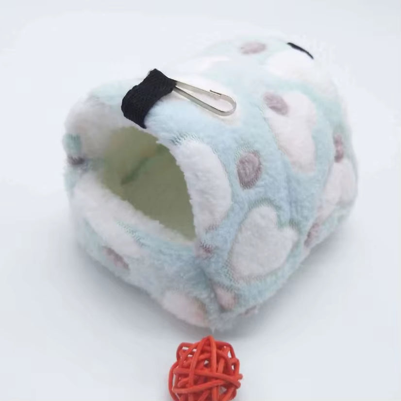 NONOR Hamster House Warm Soft Beds and Houses Rodent Cage Printed Hammock for Rats Cotton Guinea Pig Accessories Small Animal