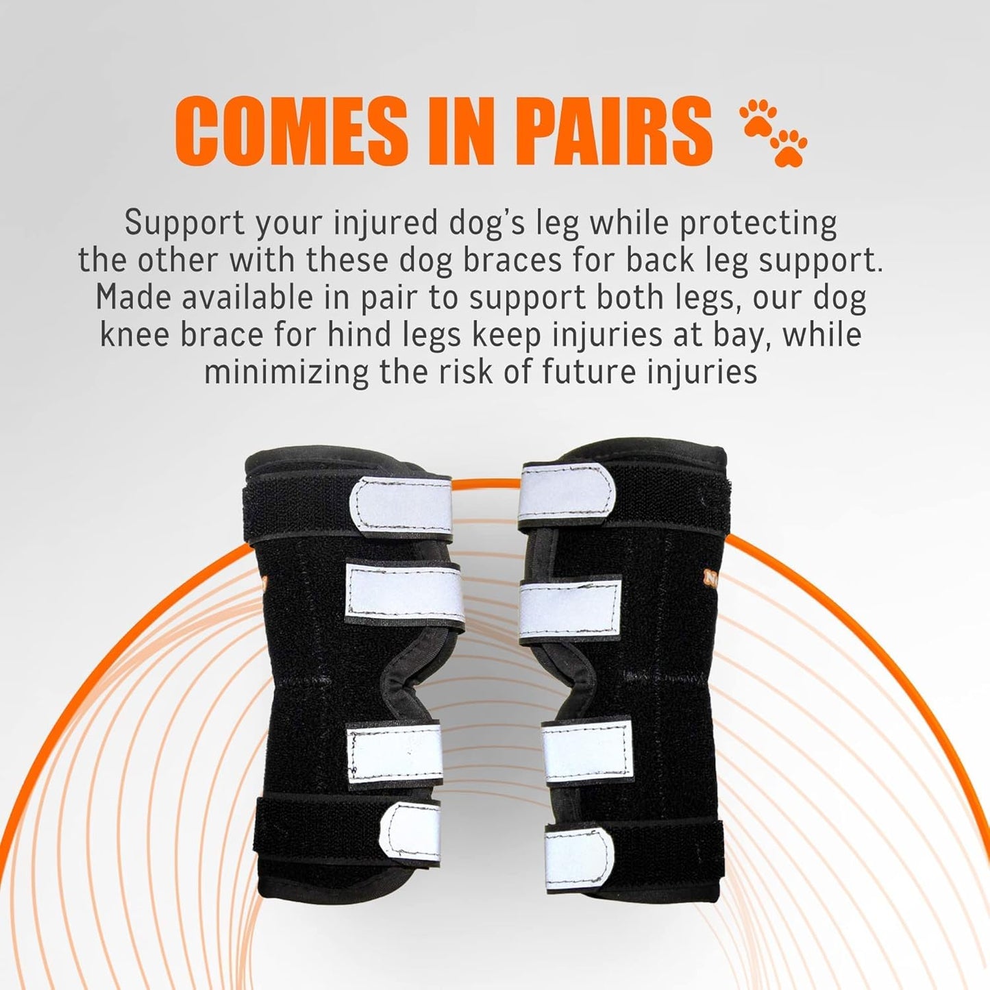 - Rear Leg Hock Brace with Metal Spring Strips, Dog Leg Brace for Rear Leg, Hock & Ankle Support, Rear Dog Leg Brace for Large Dogs, Long. (Both Legs, Extra Small)