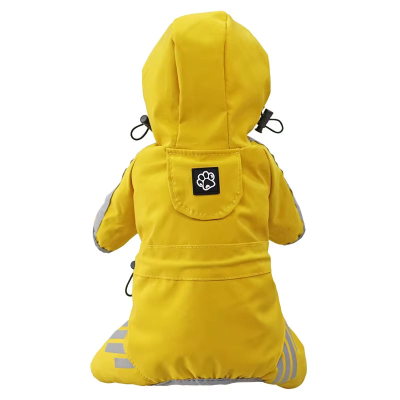 Pet Raincoats Dog Reflective Waterproof Puppy Rain Coats Hooded for Small Medium Dogs Jumpsuit Chihuahua French Bulldog Overalls