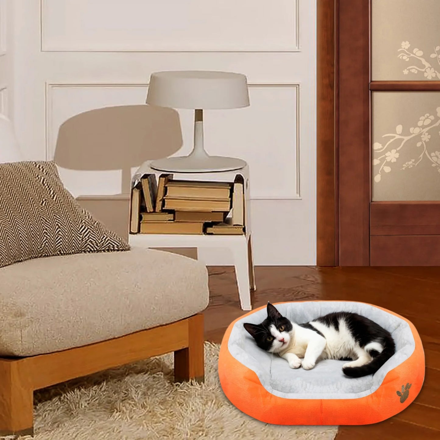 Dog Beds for Small Dogs Pet Cats Dog Bed with Removable Cushion Pet Bed for Indoor Cats Dogs