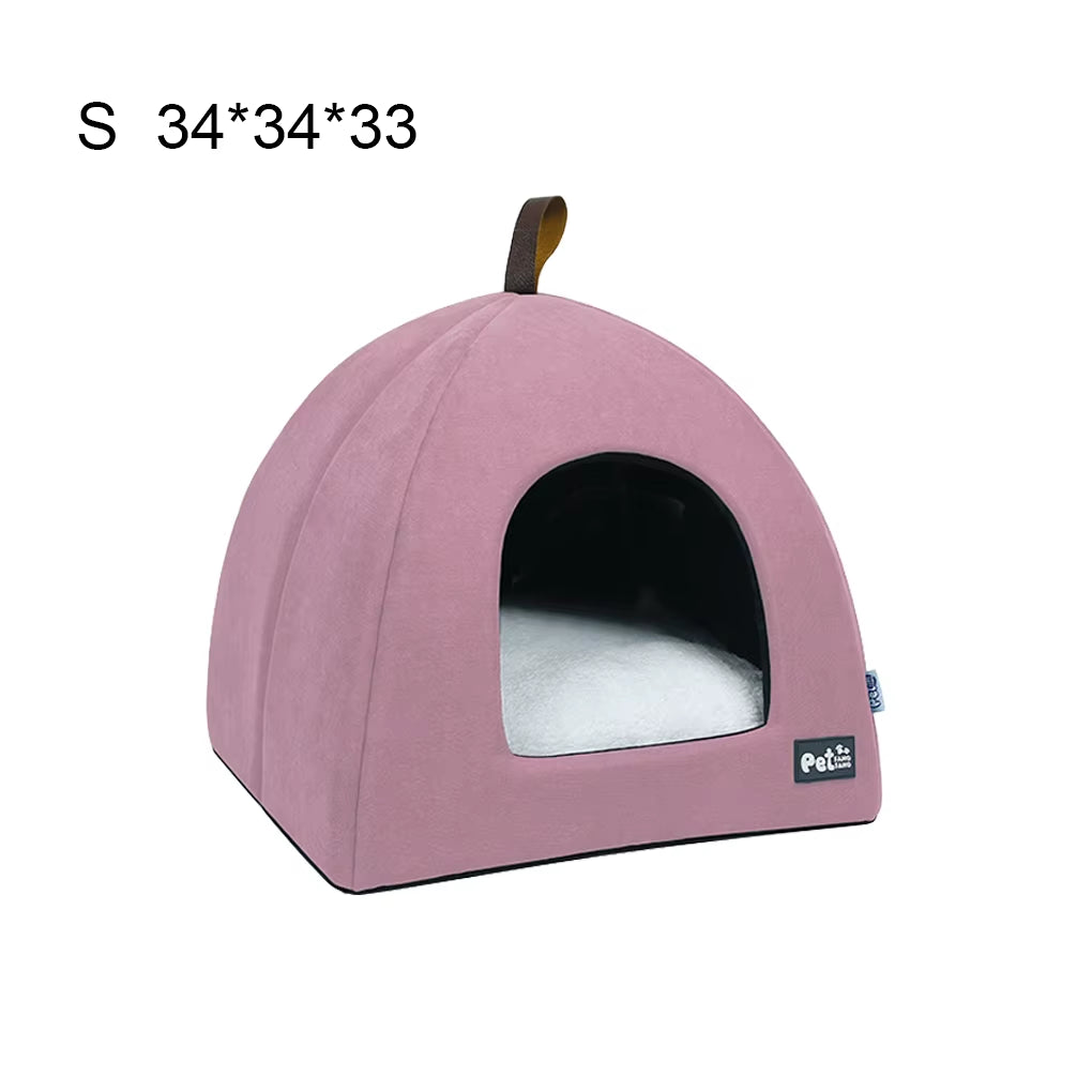 Pet Teepee, Portable Pet Tents for Small Dogs or Cats, Puppy Sweet Bed Washable Dog or Cat Houses with Cushion Many Colors