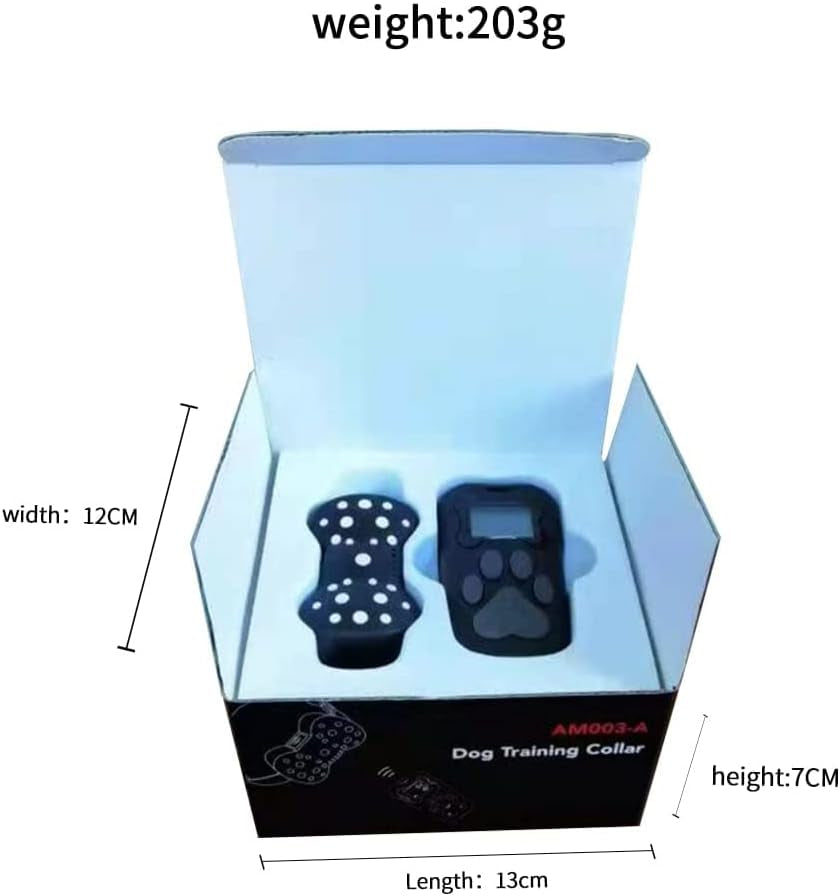 Dog Training Collar, 3000Ft Remote Range Shock E-Collar with Beep Vibration and Shock Training Modes, for Small Medium Large Dogs (Black)