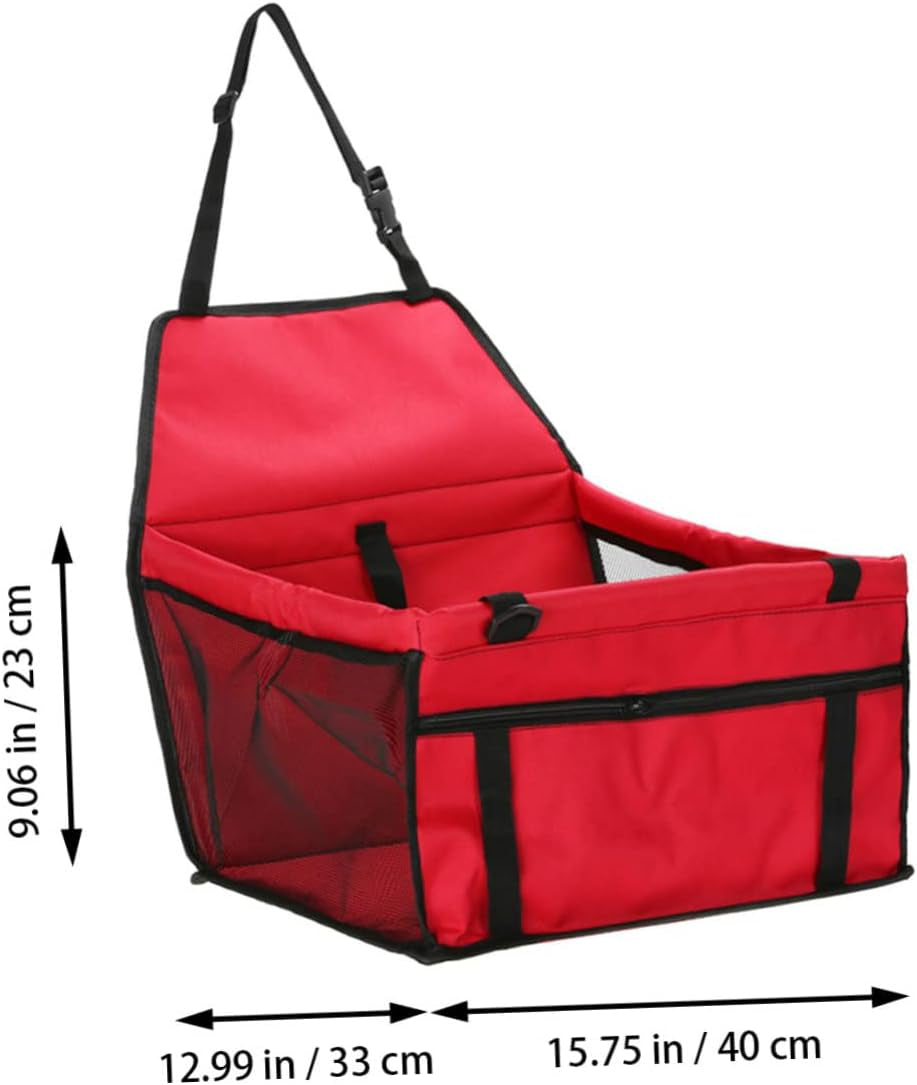 Car Seat Carrier Dog Travel Bag Portable Dog Safety Travel Bag Red Easy