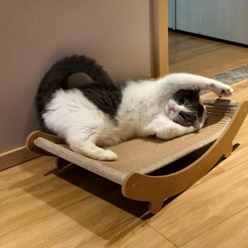 Wooden Cat Scratching Pads Multifuction Cats Sleeping Bed Detachable Wear-Resistant Cat Scratch Board Kitten Grinding Cats Toys