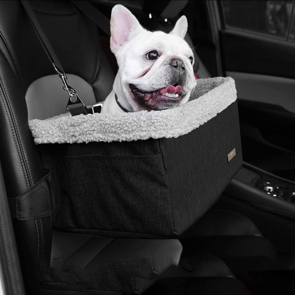 Dog Car Seats for Small Dogs, Upgrade Dog Booster Seat with Metal Frame Construction with Double-Layer Oxford, Perfect for Small Pets up to 20Lbs