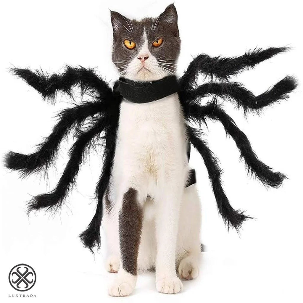 Halloween Dogs Cats Costume Furry Giant Simulation Spider Pets Outfits Cosplay Dress up Costume Halloween Pets Accessories Decoration for Dogs Puppy Cats