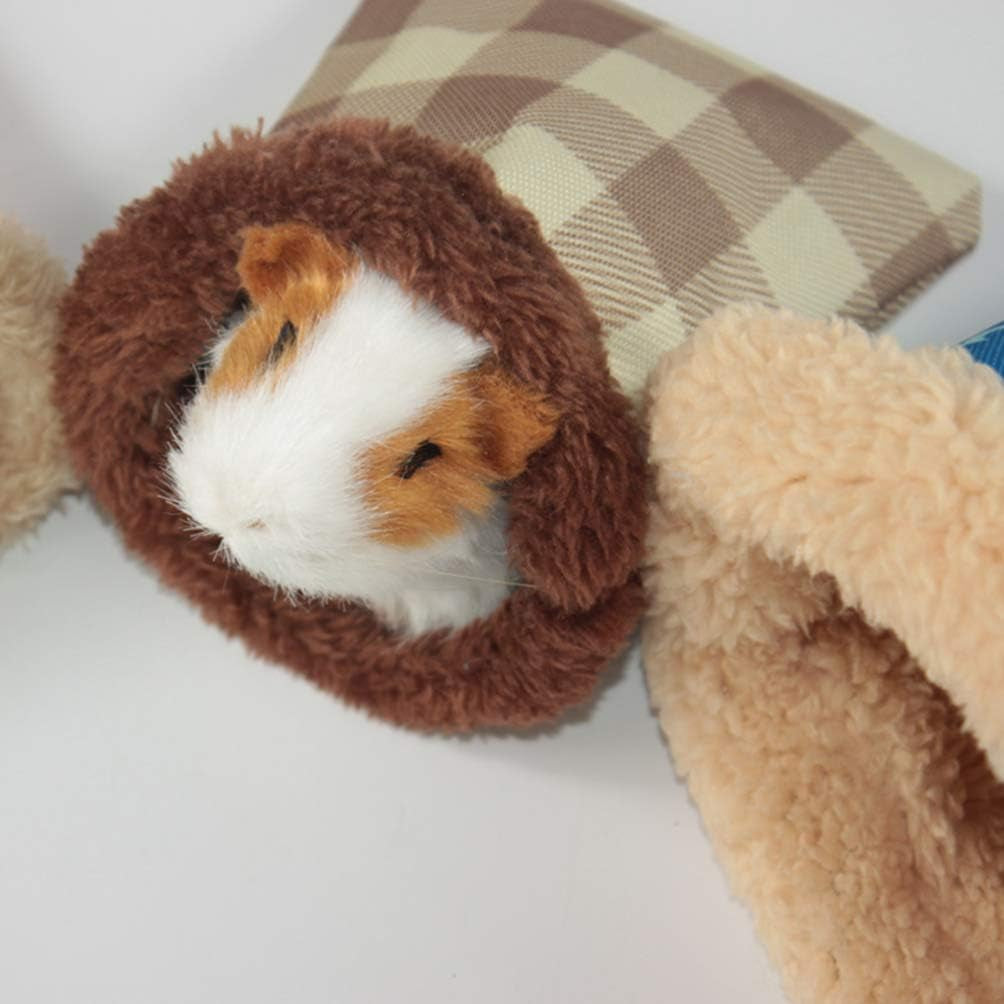 Plush Hamster Sleeping Bag Warm Small Pet Sleep Sack Cage Nest Bed for Hamster Guinea Pig Hedgehog Rat Chinchillas (Random Color, S)