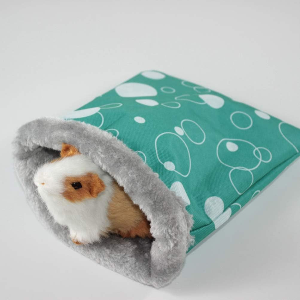 Plush Hamster Sleeping Bag Warm Small Pet Sleep Sack Cage Nest Bed for Hamster Guinea Pig Hedgehog Rat Chinchillas (Random Color, S)
