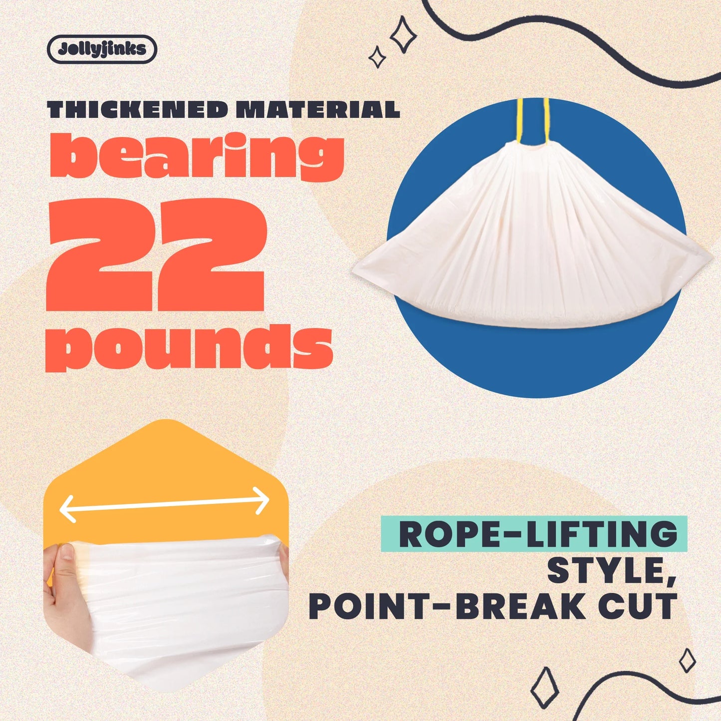 Cat Litter Bags, 100 Count Garbage Bags Drawstring Extra, Automatic Litter Trash Bags, Cat Litter Box for Self-Cleaning