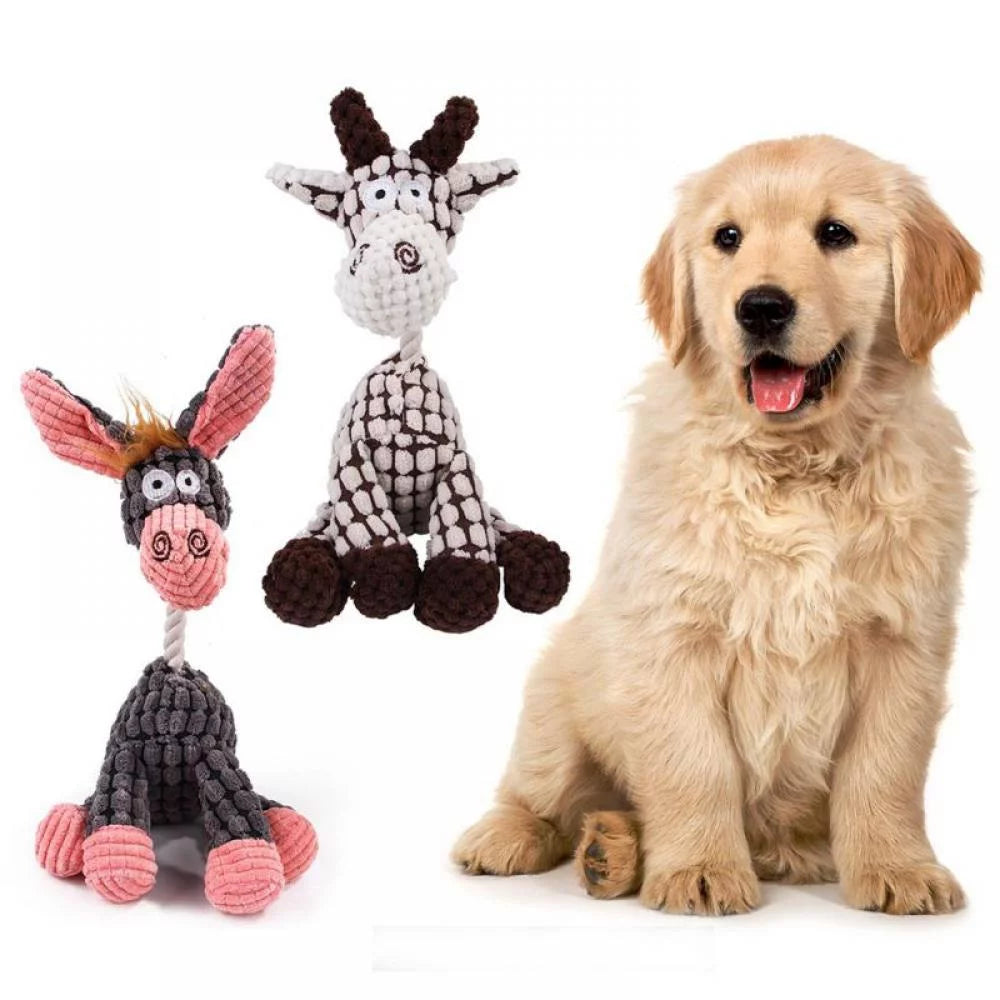 Plush & Squeaky Dog Toy, Multi-Color, Large