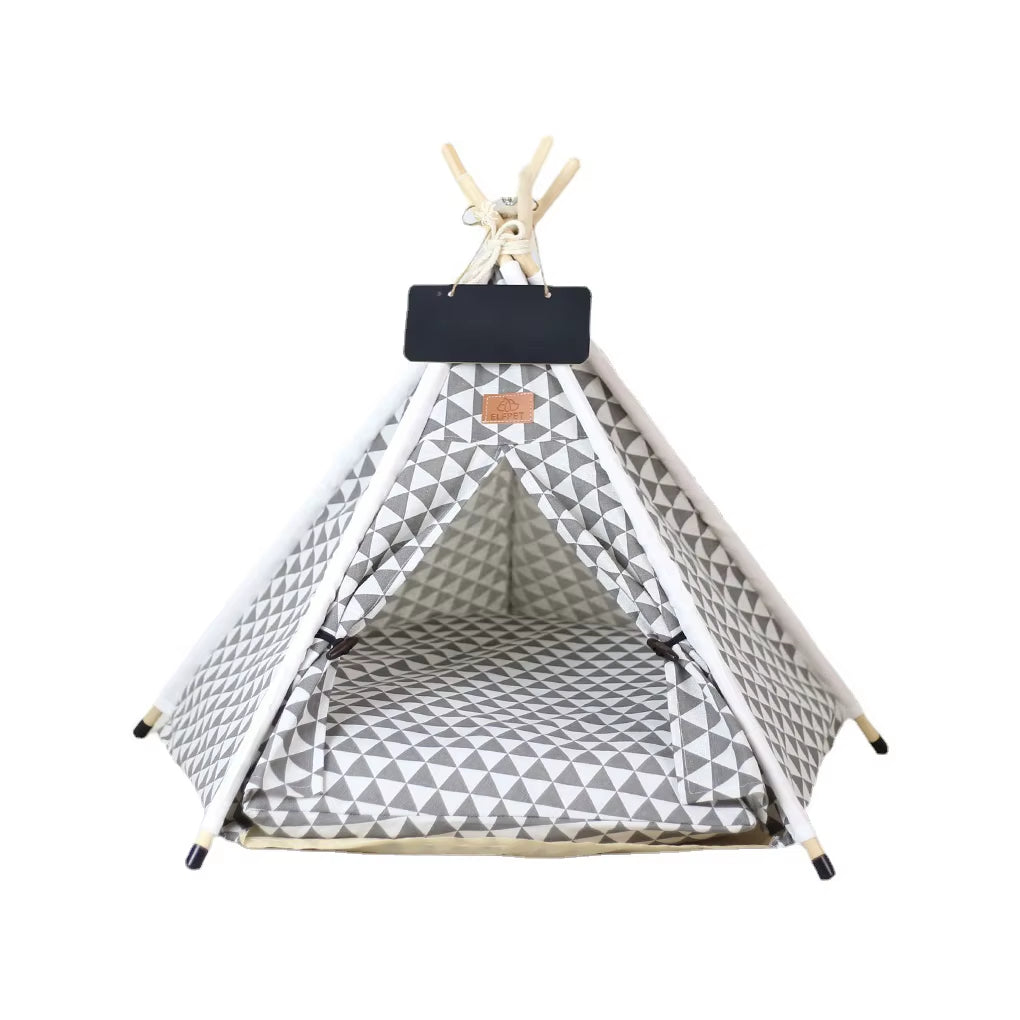 Pet Teepee, Portable Pet Tents for Small Dogs or Cats, Puppy Sweet Bed Washable Dog or Cat Houses with Cushion Many Colors