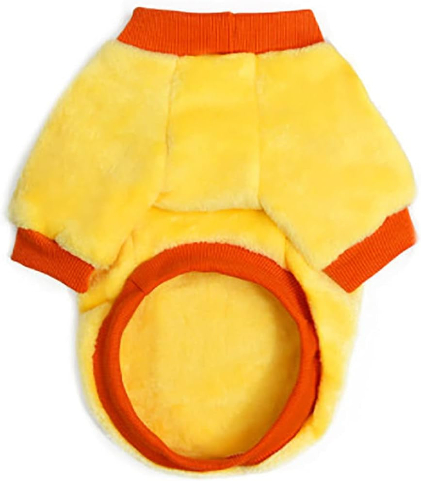 Fleece Dog & Cat Coat - Warm Winter Sweater - Yellow XL