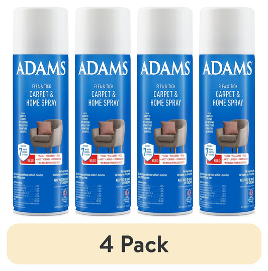 (4 Pack)  Flea & Tick Carpet & Home Spray for Houses with Cats and Dogs, 16 Ounce Can
