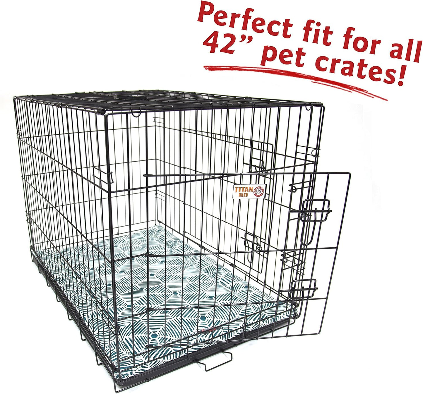 42" Charlie Emerald Green Crate Dog Bed Mat by  Products