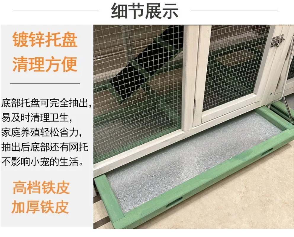 Chicken Coop with Windows Color Wooden Outdoor Dark Green Custom Logo Carton Packing Wood Print Pet Cages, Carriers & Houses G03