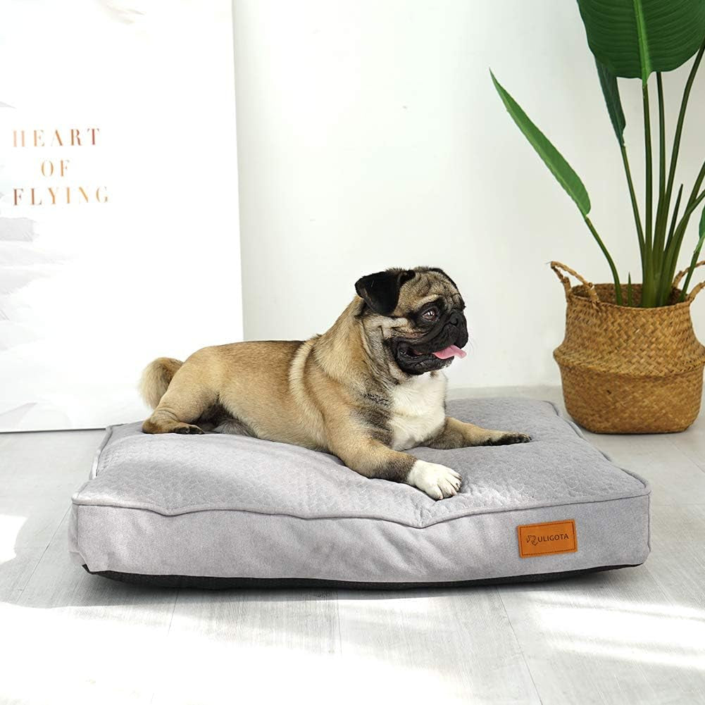 Dog Pillow Bed Soft Medium Dogs Crate Pad Mat with Removable Washable Cover Crate Bed for Dogs Cats