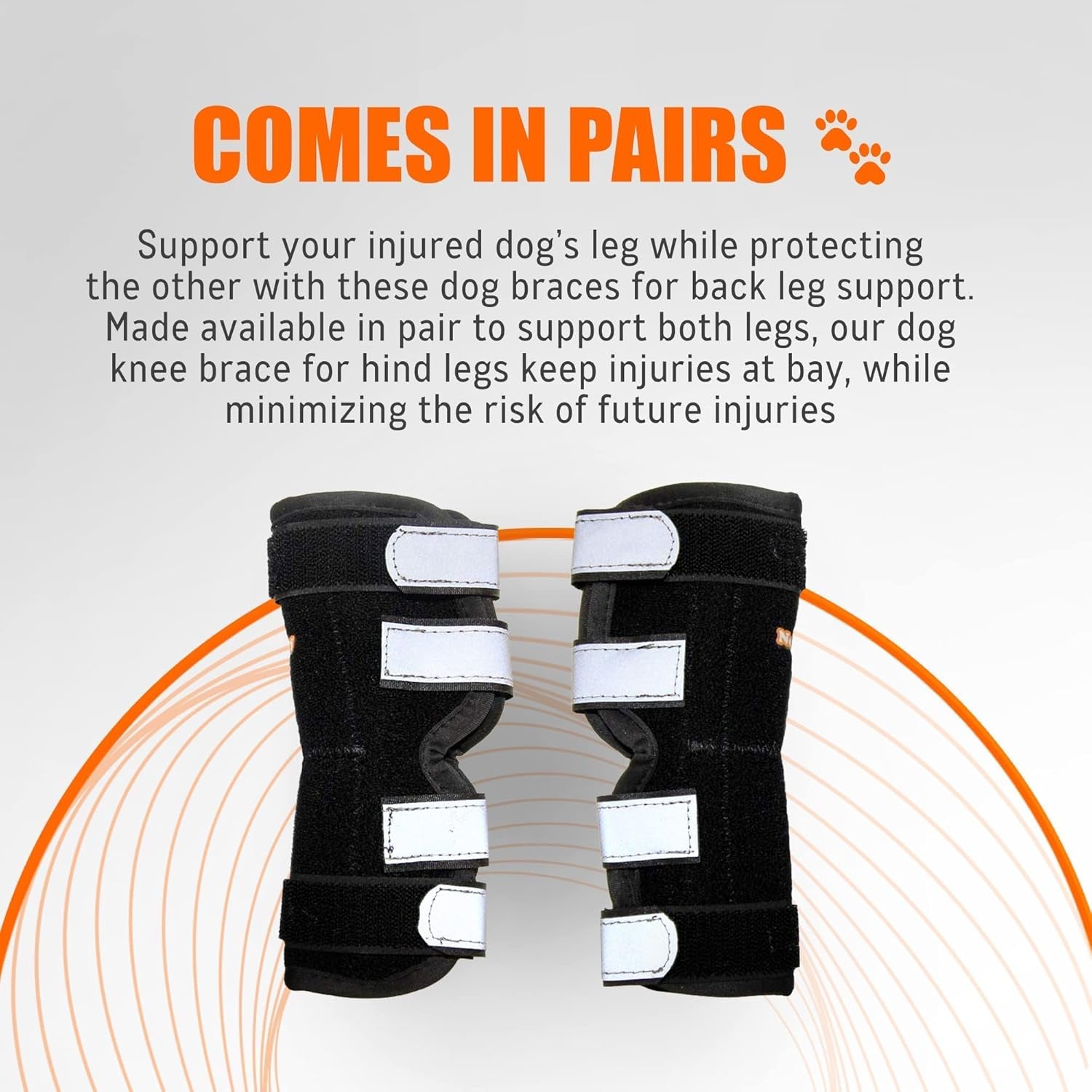 - Rear Leg Hock Brace with Metal Spring Strips, Dog Leg Brace for Rear Leg, Hock & Ankle Support, Rear Dog Leg Brace for Large Dogs, Long. (Both Legs, Extra Small)