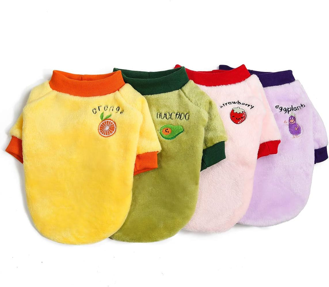 Fleece Dog & Cat Coat - Warm Winter Sweater - Yellow XL