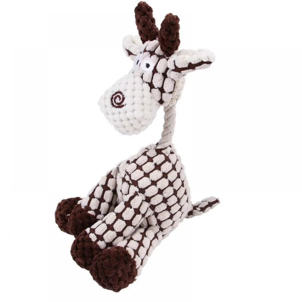 Plush & Squeaky Dog Toy, Multi-Color, Large