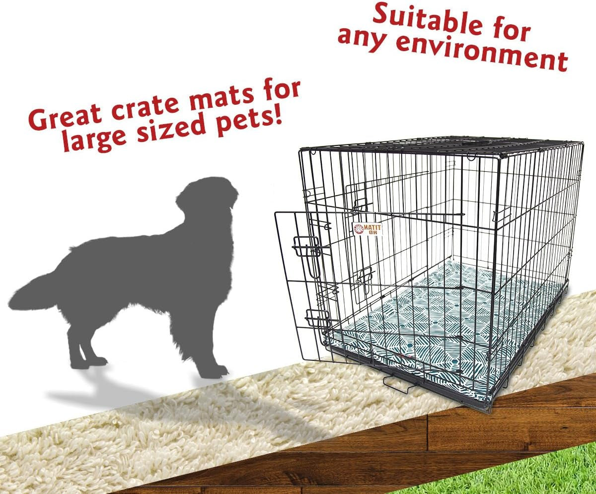 42" Charlie Emerald Green Crate Dog Bed Mat by  Products