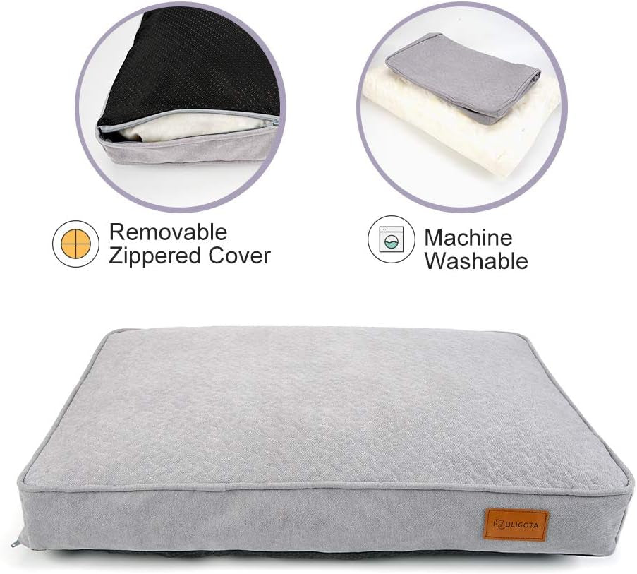 Dog Pillow Bed Soft Medium Dogs Crate Pad Mat with Removable Washable Cover Crate Bed for Dogs Cats