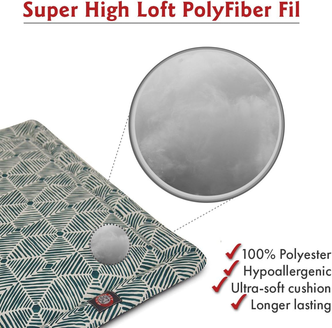 42" Charlie Emerald Green Crate Dog Bed Mat by  Products