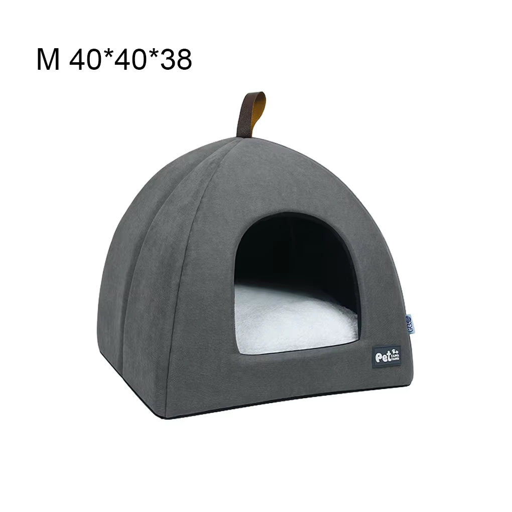 Pet Teepee, Portable Pet Tents for Small Dogs or Cats, Puppy Sweet Bed Washable Dog or Cat Houses with Cushion Many Colors