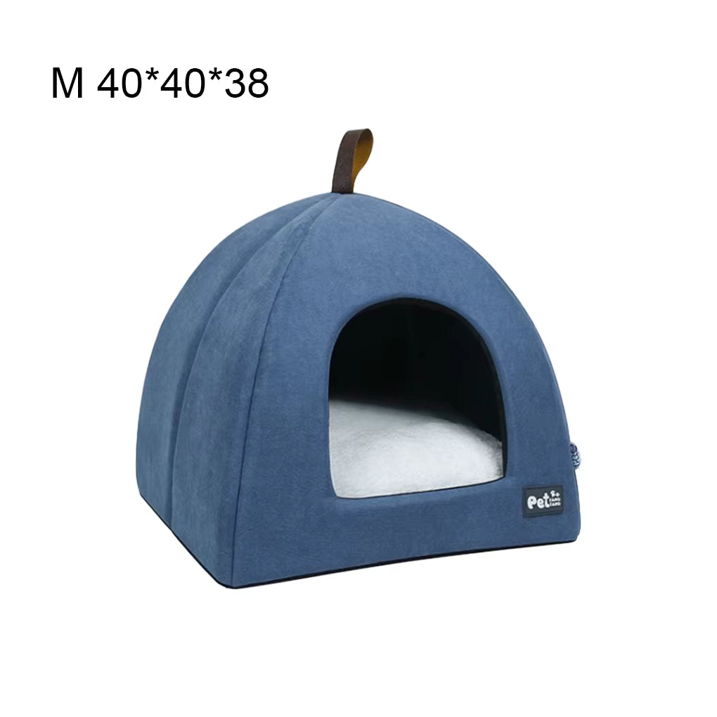 Pet Teepee, Portable Pet Tents for Small Dogs or Cats, Puppy Sweet Bed Washable Dog or Cat Houses with Cushion Many Colors