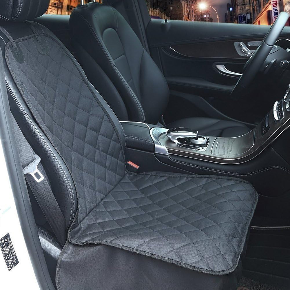 Dog Seat Cover Cars Trucks Suvs, Thick 600D Waterproof Pet Car Seat Cover Dog, Heavy Duty & Wear-Resistant Durable Nonslip Backing with Side Flaps, Scratchproof Dog Front Seat Cover