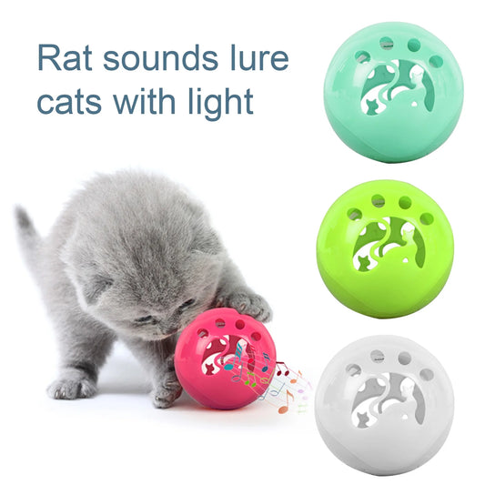 LUDLZ Interactive Bell Ball with Flashing Light, Blue