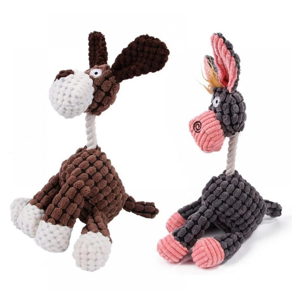 Plush & Squeaky Dog Toy, Multi-Color, Large