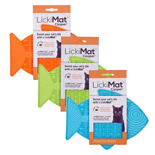 Lickimat Casper Fish Shaped Slow Feeder for Cats