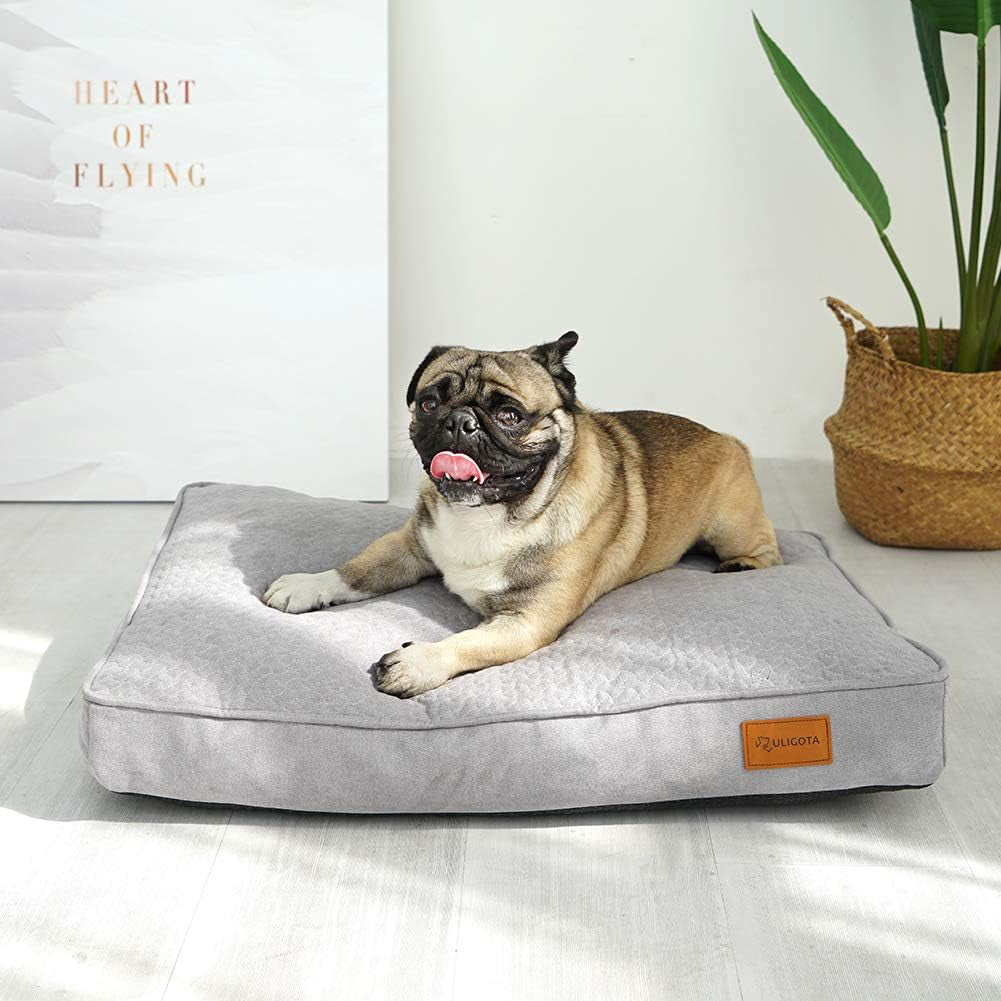 Dog Pillow Bed Soft Medium Dogs Crate Pad Mat with Removable Washable Cover Crate Bed for Dogs Cats