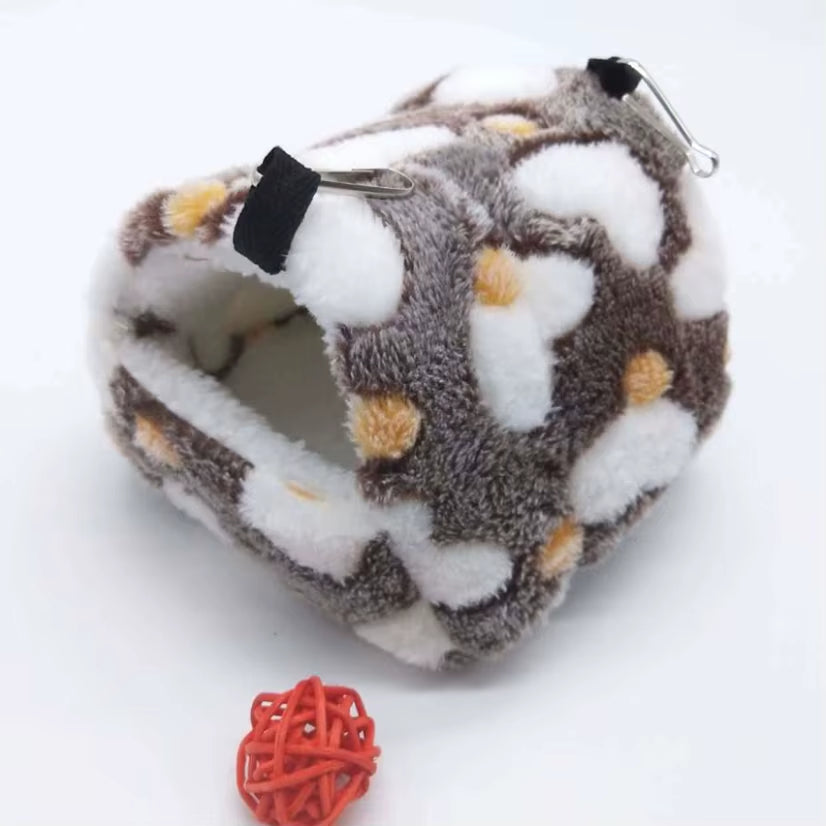 NONOR Hamster House Warm Soft Beds and Houses Rodent Cage Printed Hammock for Rats Cotton Guinea Pig Accessories Small Animal