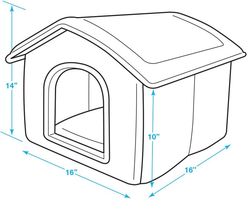 Portable Indoor Pet House – Perfect for Cats & Small Dogs, Easy to Assemble – Silver