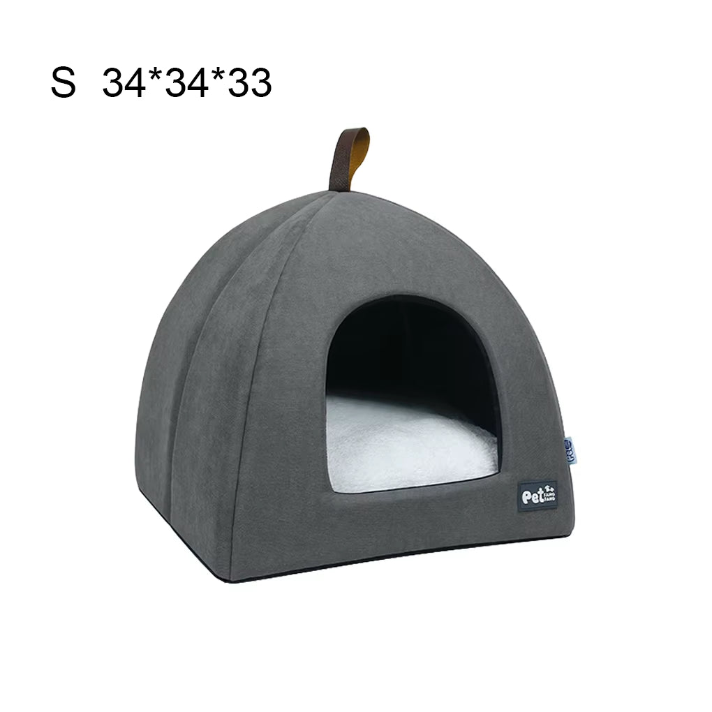 Pet Teepee, Portable Pet Tents for Small Dogs or Cats, Puppy Sweet Bed Washable Dog or Cat Houses with Cushion Many Colors